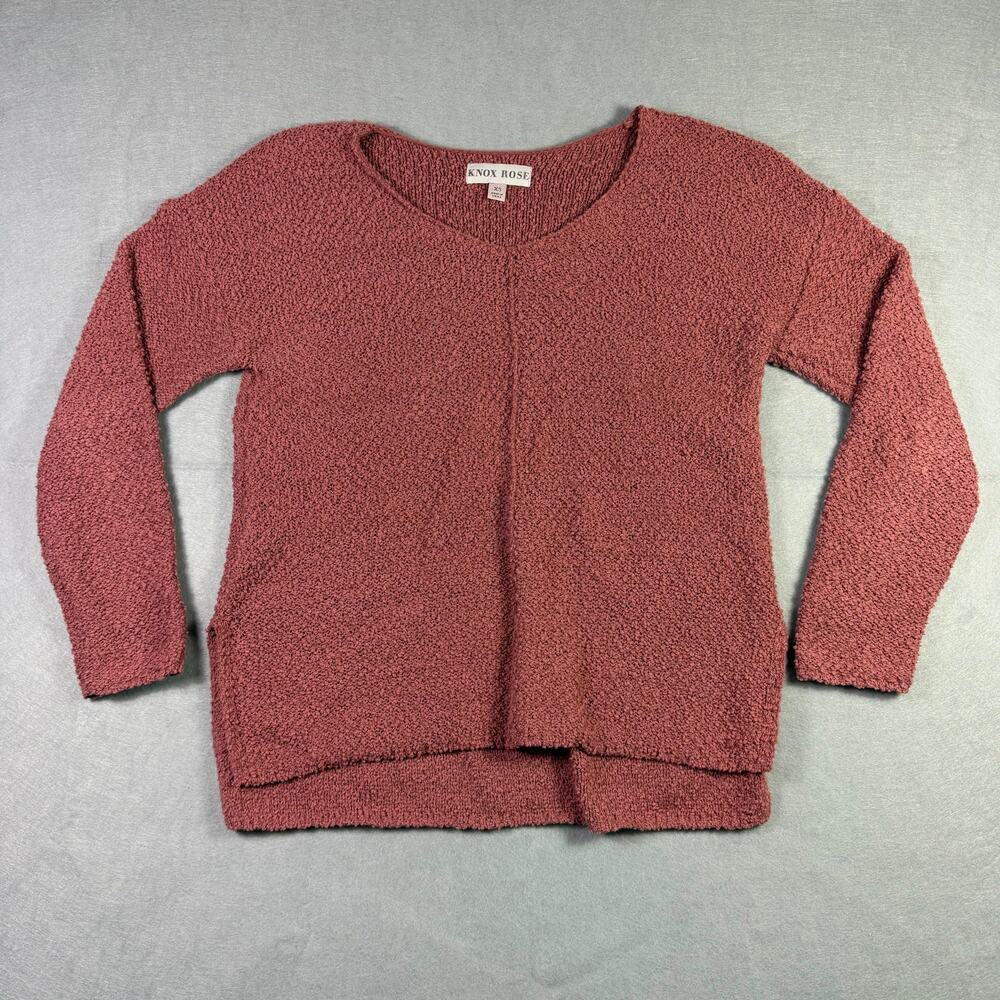 Knox Rose Women’s Mauve Pink Pullover Knit Sweater Long Sleeve Size XS